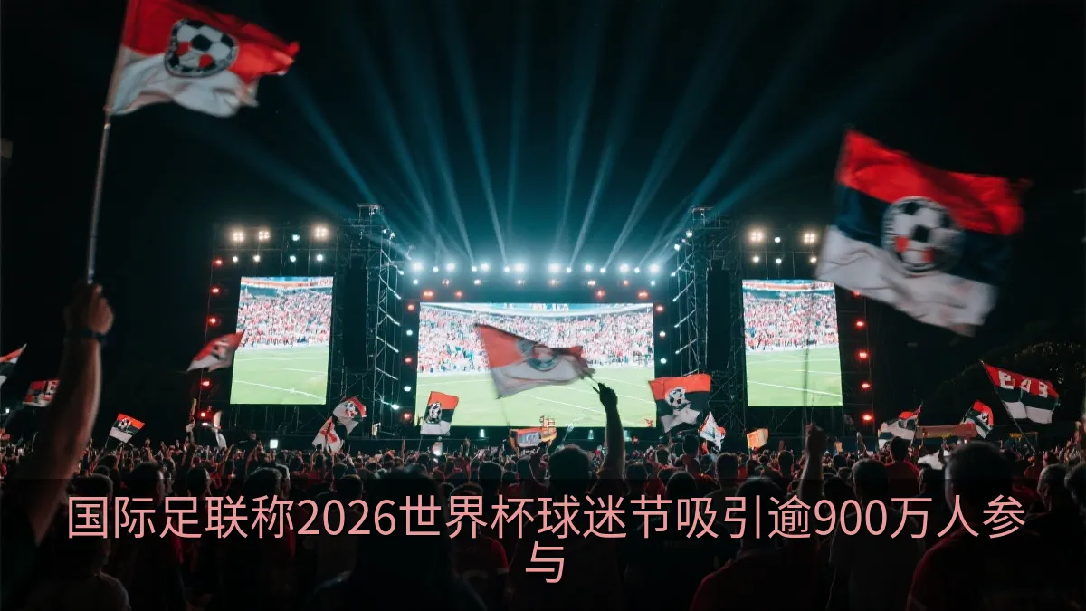 夜间足球球迷节的舞台与人群