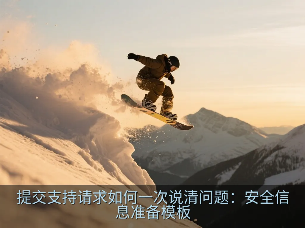 提交支持请求如何一次说清问题：安全信息准备模板