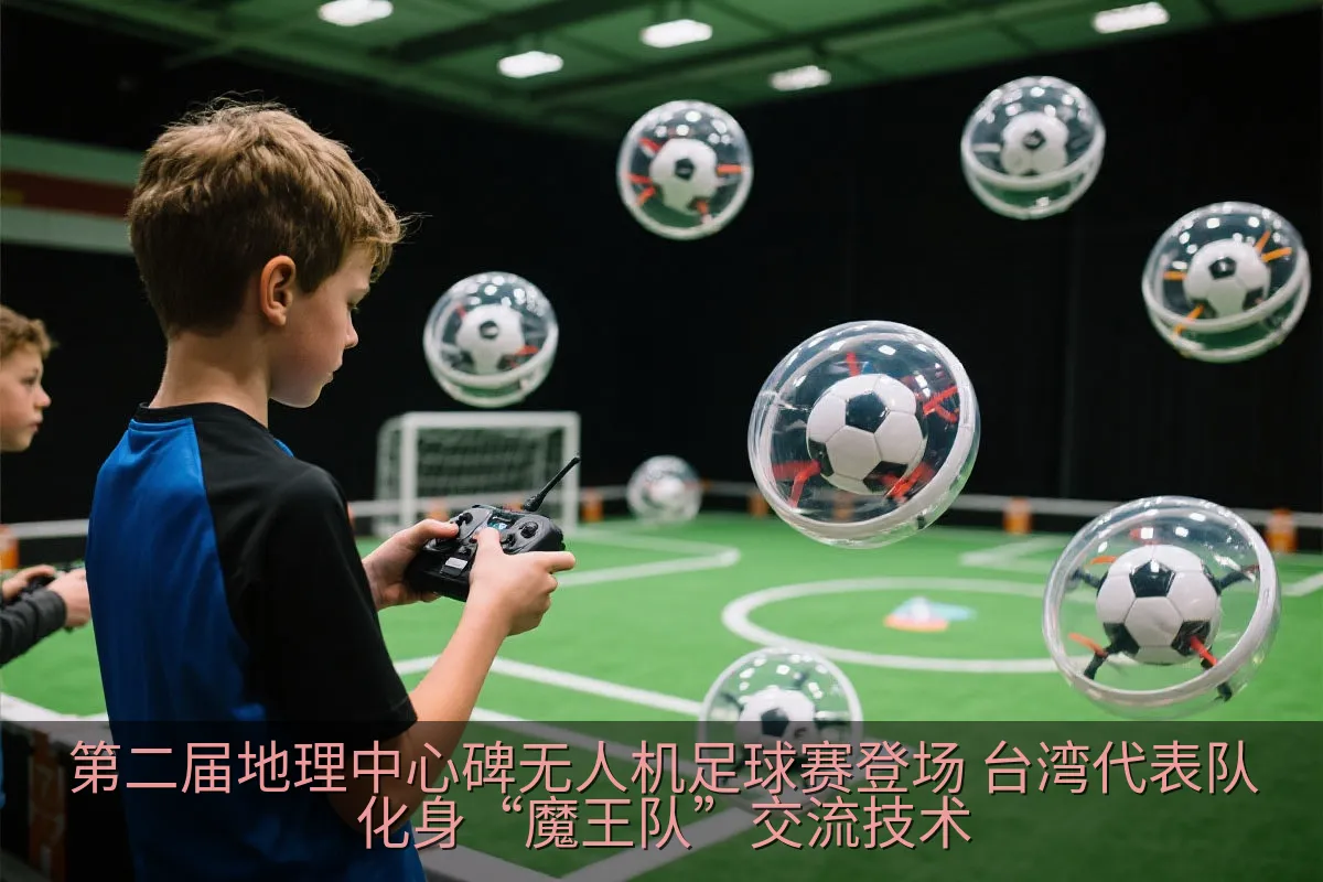 第二届地理中心碑无人机足球赛登场 台湾代表队化身“魔王队”交流技术